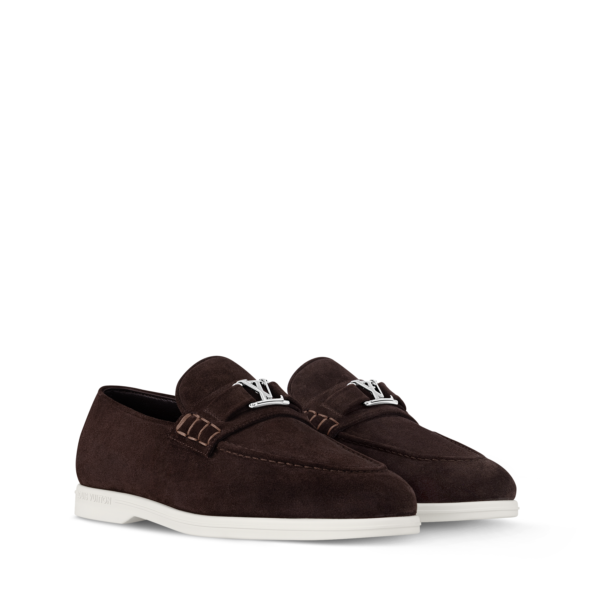 Louis Vuitton ローファー ホワイト/ブラウン Louis Vuitton ローファー ホワイト/ブラウン - メルカリ